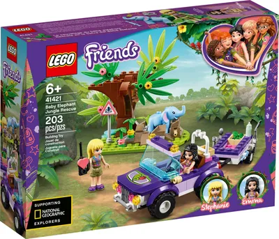 Produktbild von LEGO® Friends 41421 Rettung des Elefantenbabys mit Transporter