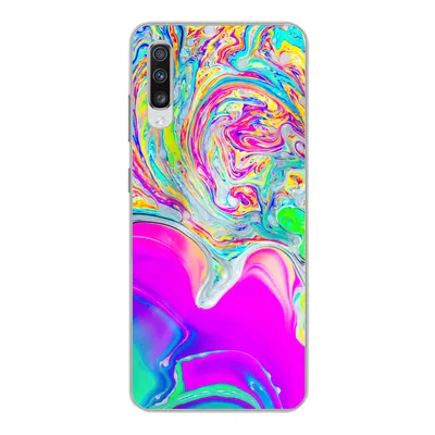 Produktbild von MuchoWow® Handyhülle Schutzhülle Hülle für Samsung Galaxy A70 Kunst - Farben - Psychedelisch Silikon Softcase Handy Hülle - Schutzhaube