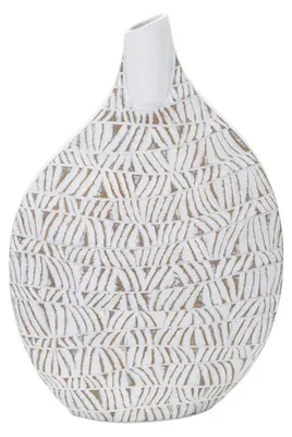 Productafbeelding van Vaas Mauro Ferretti Nairobi, 30,5x11,5x46,5 cm, wit, gebroken wit
