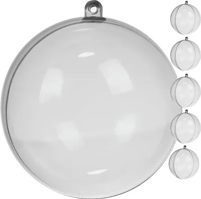 Zdjęcie produktu dla Bombki przezroczyste 12 cm - zestaw 5 szt. Ruhhy 22278