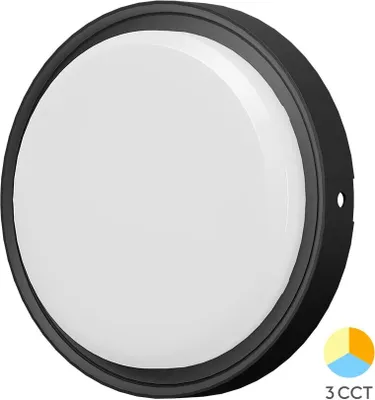 Produktbild von LED Außenbeleuchtung 18W Rund IP65 CCT 3 Farbstufen Schwarz