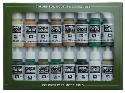 Produktbild von Vallejo 70.109 - Farb-Set, Alliierte Farben, WWII, 16 x 17 ml -