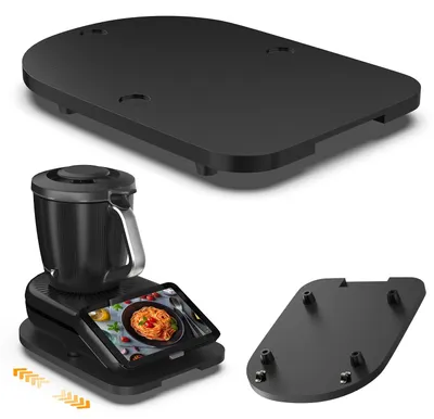 Schiebeplatte TM7 für Thermomix, Bambus, 360° Rollen