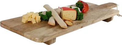 Produktbild von XL Holz-Servierbrett 100x28cm Holzplatte Servierplatte Buffetbrett Schneidebrett