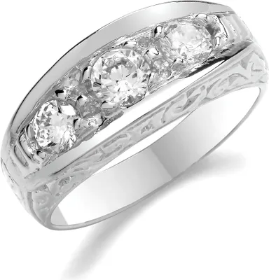 Produktbild von Stylischer 925 Sterling Silber Herren - Ring mit Zirkonia, 67 (21.3); TRS36419RSX