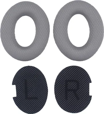 Produktbild von INF Ersatz-Ohrpolster für Bose QC35, QC25, QC15 Kopfhörer Schwarz + Hellgrau