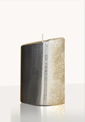 Produktbild von Designkerze Atica  Ovalkerze Anthrazit 130 x Ø 90 mm