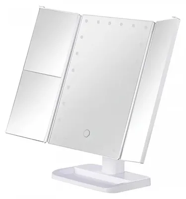 Productafbeelding van LED-spiegel met verlichting, model XA-40484 - Wit, voor een perfecte make-up. Artikelnummer: KP40484