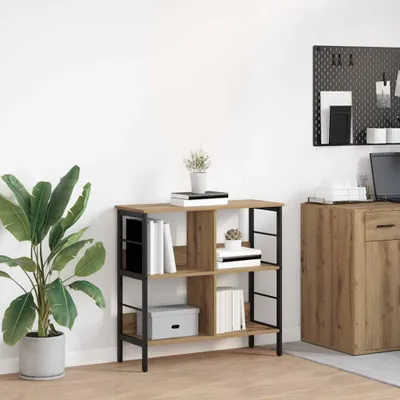 Image de Maison Exclusive - Étagère de bibliothèque, 4 niveaux, 82 x 32 x 79 cm, en panneaux de particules