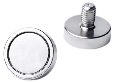 Produktbild von 10 Neodym Topfmagnete mit M5 Außengewinde, starke Haftmagnete für Werkstatt und industrielle Anwendungen