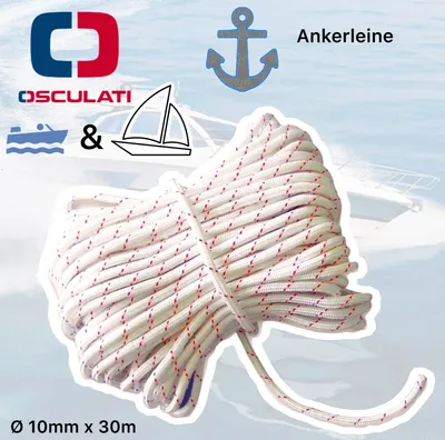 Produktbild von Osculati Marine Boot Schot Festmacher Tau Ankerleine Seil 10mm x 30m