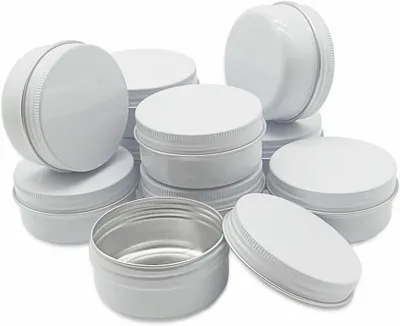 Imagen del producto de Latas de aluminio redondas, de 50 ml, paquete de 10 unidades, para cosméticos