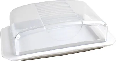 Produktbild von BUTTERDOSE Deckel Kunststoff Butterglocke Kühlschrank Butterschale Butter Box 41(Weiss)