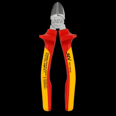Produktbild von REV 0037156102 Seitenschneider, Zange für harten Draht - Sicherheit bis 1000V, gelb-rot