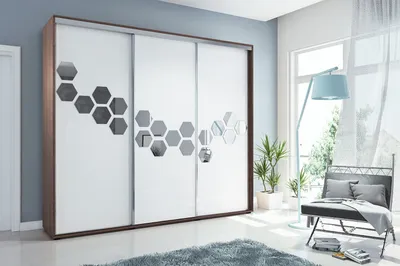 Obrázek produktu pro Prostorná šatní skříň se zdobením 250 cm JUAN - čokoláda / bílá