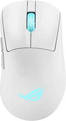 Productafbeelding van Draadloze RGB-gamingmuis, wit, met 42.000 DPI, ergonomisch ontwerp van 65 gram, 2,4 GHz verbinding en een optische precisiesensor