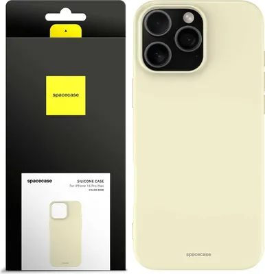 Zdjęcie produktu dla Silikonowe etui SPACECASE Silicone Case do iPhone 16 Pro Max Beżowy