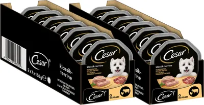 Productafbeelding van Cesar® 131940002 Cesar® Hunde-Nassfutter mit herzhaftem Geflügel & Rind 14x 150,0 g