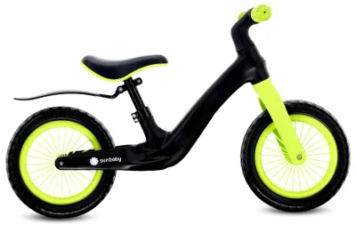 Produktbild von Laufrad für Kinder, sportliches Nylon-Fahrrad, leicht (2,5 kg), Schutzbleche, EVA-Schaumstoffräder, schwarz/gelb