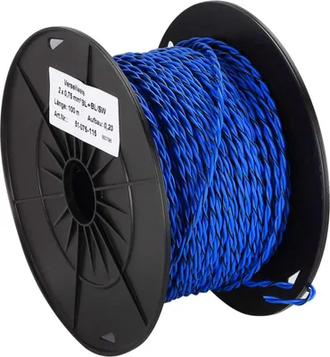 Produktbild von ACV Lautsprecherkabel FLRY verdrillt blau/blau-schwarz 075