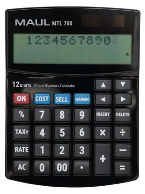 Imagen del producto de Maul 7269190 MAUL Tischrechner MTL 700, 12 Stellen, 2 Zeilen, schwarz