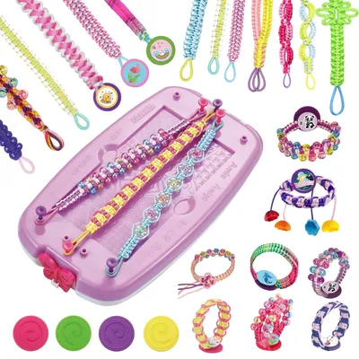 Image de Solidchoice - Kit de fabrication de bracelets d'amitié pour enfants, en violet et blanc
