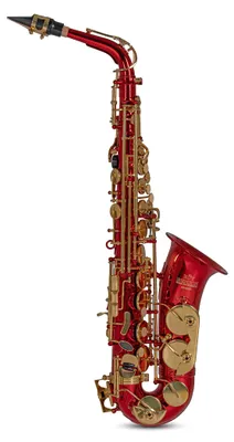Eb-Alt-Saxofon AS-202R, Messing, rot, inkl. Zubehör & Koffer