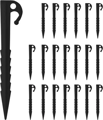 Produktbild von Zelt mit 20 Kunststoffheringen 14,5 cm, Stabile Befestigung, für Camping und Garten