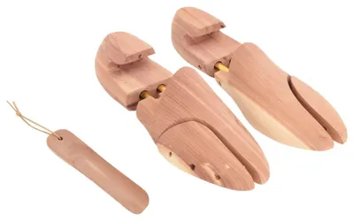 Image de vidaXL Embauchoirs avec chausse-pied UE 44-45 Bois massif de cèdre