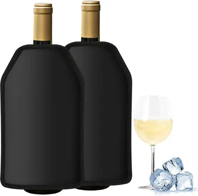 Image de Refroidisseur de bouteille de vin réutilisable - Lot de 2 - 0,75 l - Rapide