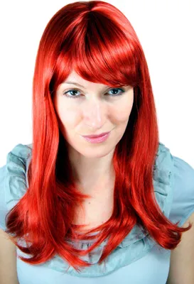 Produktbild von WIG ME UP Rote Perücke mit Pony, 6310-137
