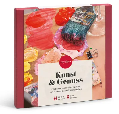 Produktbild von mydays Geschenkbox Kunst & Genuss; Erlebnis verschenken oder selbst erleben; Gutschein für 2 Person(en)