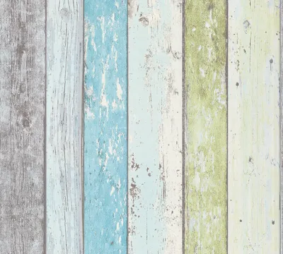 Produktbild von Profhome 855077-GU Holz Tapete Holzoptik matt blau grün weiß 5,33 m2