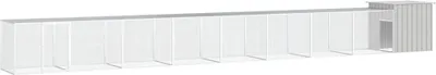 Produktbild von The Living Store Hühnerkäfig Grau 900x91x100 cm Verzinkter Stahl