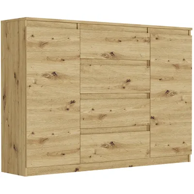 Produktbild von Kommode - Eiche Artisan - 140 x 40 x 98 cm - Modern R-140-S4