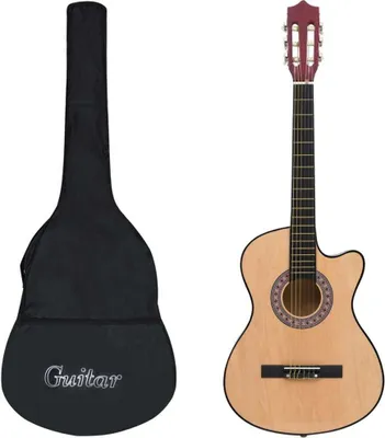 Produktbild von 12-tlg. Westerngitarre Set Akustisch Cutaway mit 6 Saiten 38"