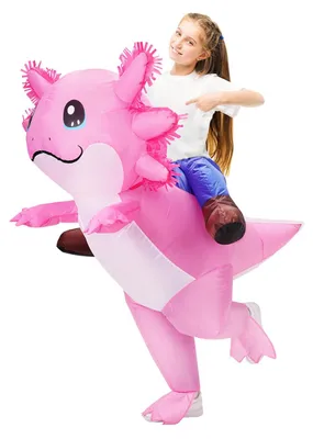 Aufblasbares Axolotl-Kostüm für Kinder, Halloween, Cosplay