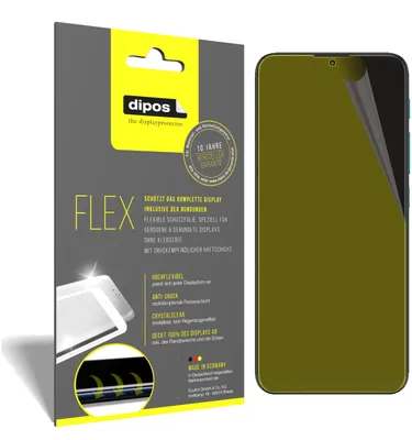 Produktbild von 3x Schutzfolie für Motorola Moto G9 Play Folie, 100% Displayabdeckung, dipos Flex