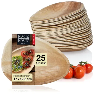 Produktbild von Moritz & Moritz 25x Palmblatt Schale oval