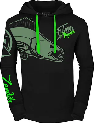 Obrázek produktu pro Hotspot Fishing Mania Zander mikina s kapucí pro muže (černá) velikost L