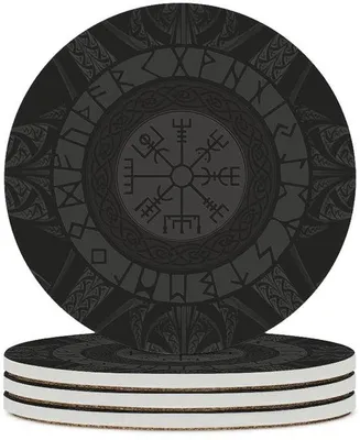 Produktbild von Keramische runde Untersetzer mit Korkbasis weiß 10cm Set