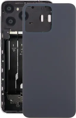 Produktbild von Für ZTE Blade A73 4G Glas Akkudeckel Schwarz Reparatur Ersatzteil