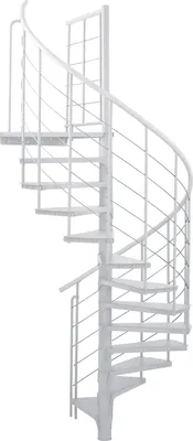 Produktbild von Minka Spindeltreppe Spino Smart 38 - 305,5cm Geschosshöhe Weiß 140cm Durchmesser