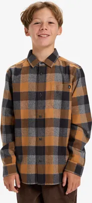 Image de Quiksilver Motherfly Plaid Hemd Braun 14 Years Junge Braun 14 Years