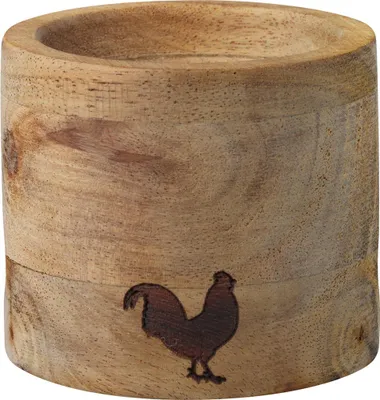 Zdjęcie produktu dla Räder Eierbecher Set rund Hahn (Akazie & Porzellan)