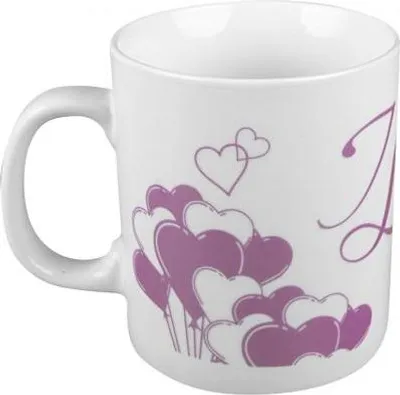 Produktbild von Tasse mit Print I love you 57463 weiss