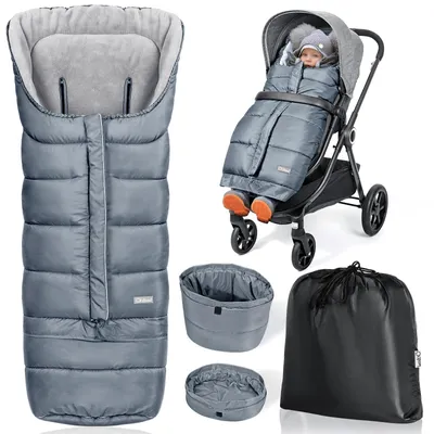 Image de Sac universel pour pieds, adapté aux poussettes, avec fermeture éclair