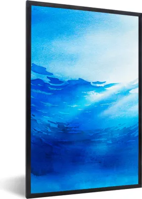 Produktbild von MuchoWow® MuchoWow® Gerahmtes Poster Meer - Sonne - Wasser 60x90 cm - Poster mit zchwarzem Bilderrahmen - Kunst