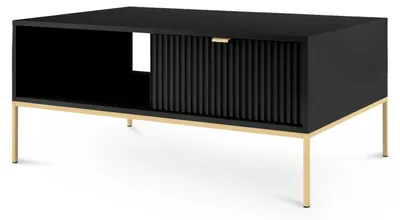 Produktbild von Couchtisch Roza Schwarz, Beine Gold