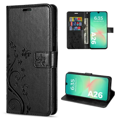 Produktbild von Handy Tasche für Samsung Galaxy A26 5G Hülle Handyhülle Klapphülle Wallet Case in Schwarz